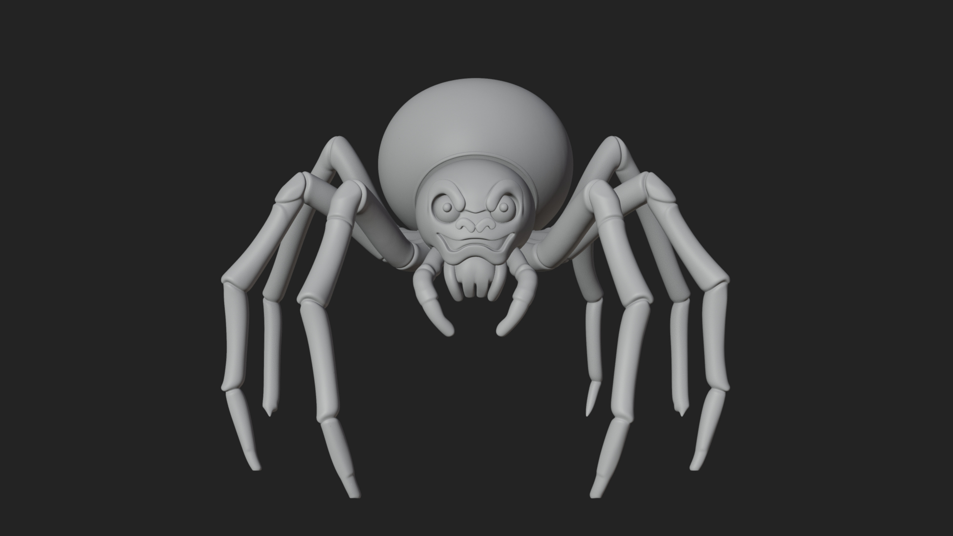 Carved Giant Spider Statue Design 3 3D Print Model 3D Model