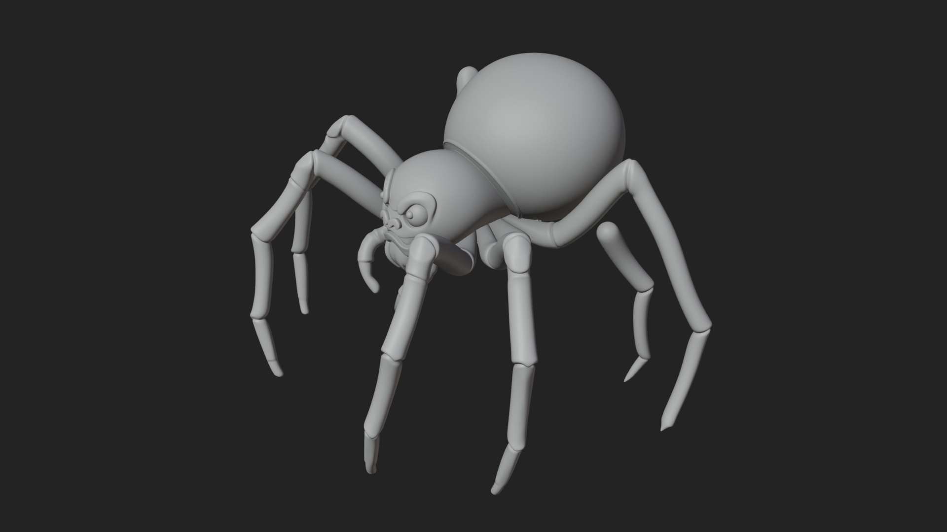 Carved Giant Spider Statue Design 3 3D Print Model 3D Model