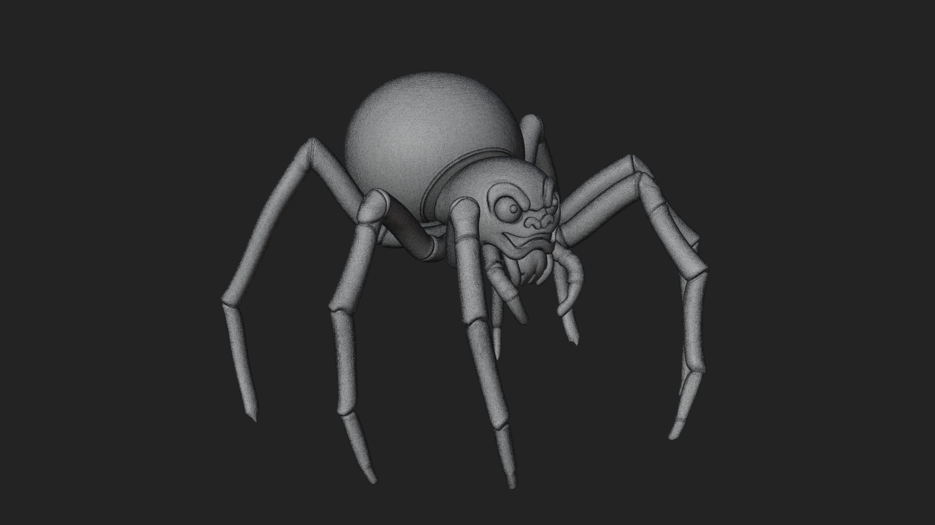 Carved Giant Spider Statue Design 3 3D Print Model 3D Model