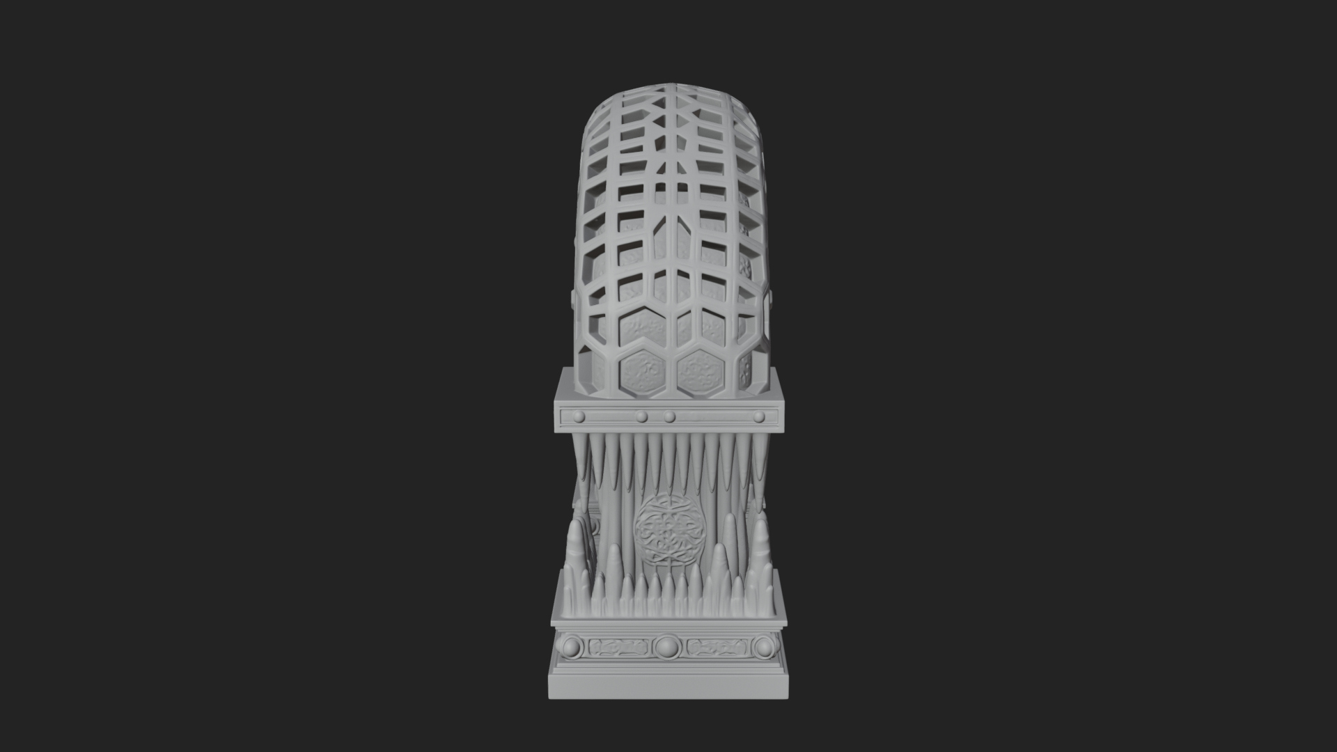 Carved Gothic Stone Arch Design 2 3D Print Model 3D Model
