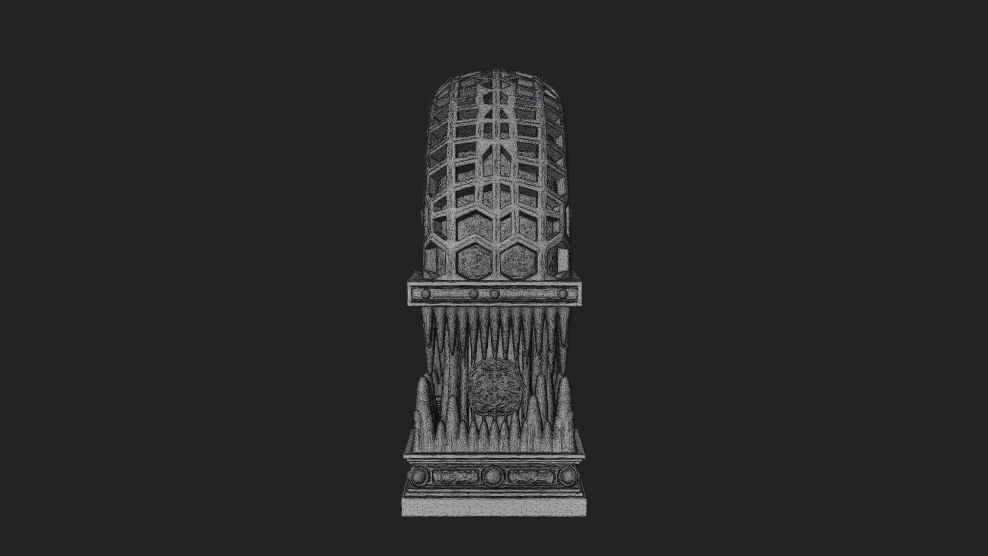 Carved Gothic Stone Arch Design 2 3D Print Model 3D Model