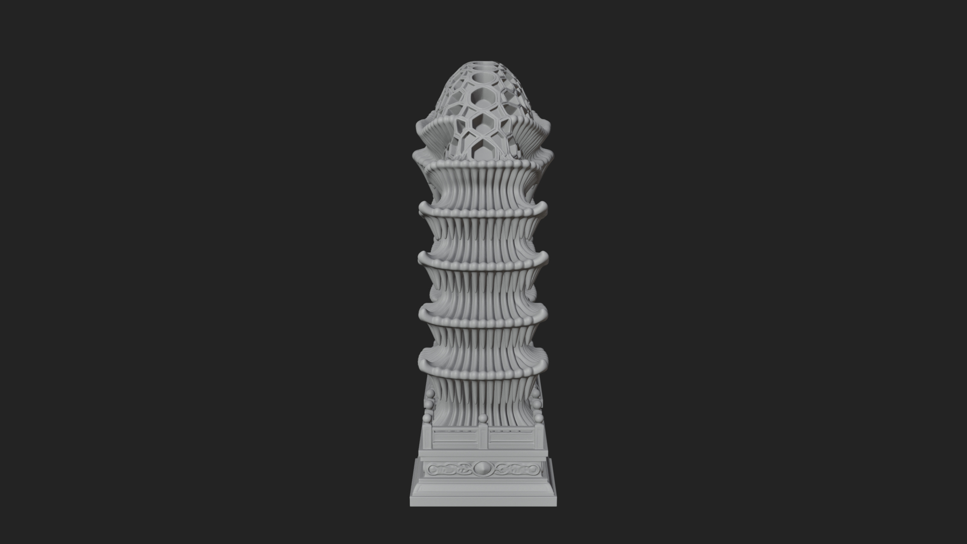 Carved Gothic Stone Arch Design 3 3D Print Model 3D Model