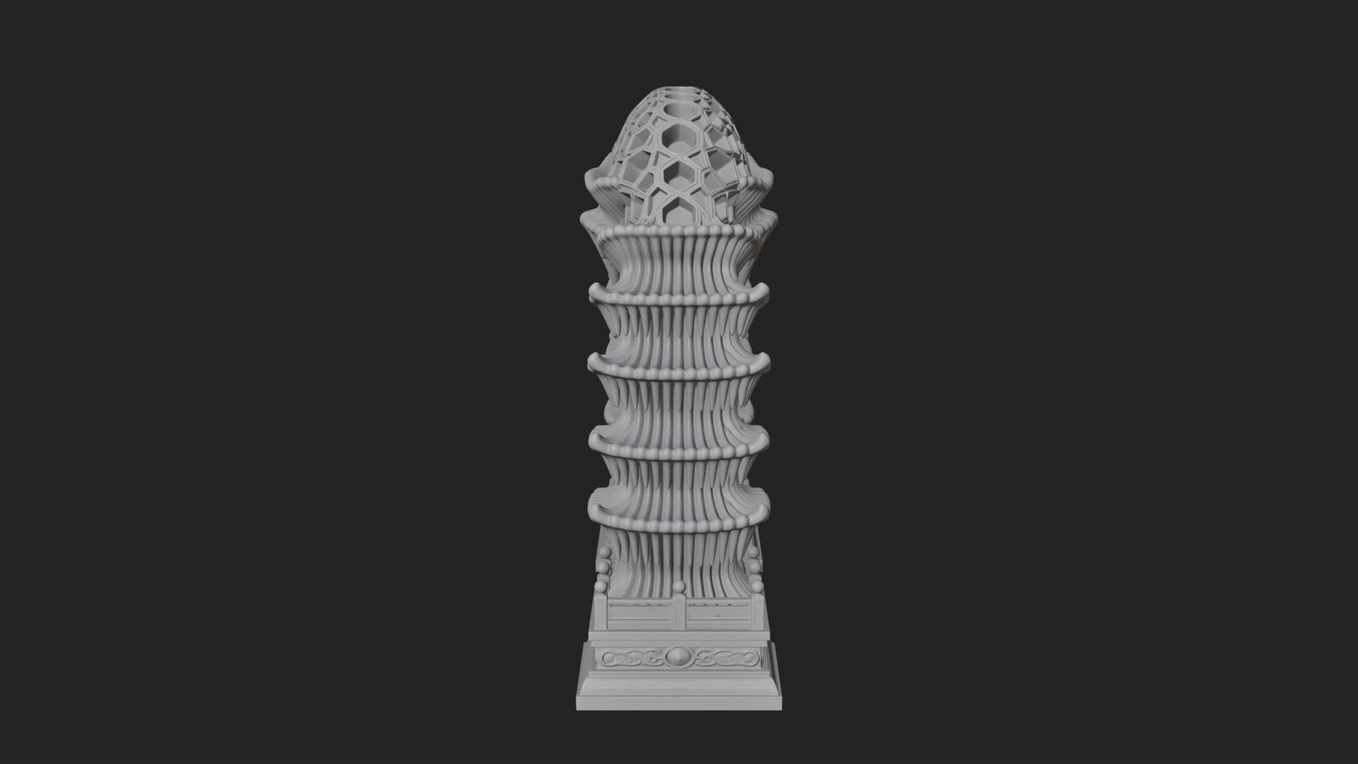 Carved Gothic Stone Arch Design 3 3D Print Model 3D Model