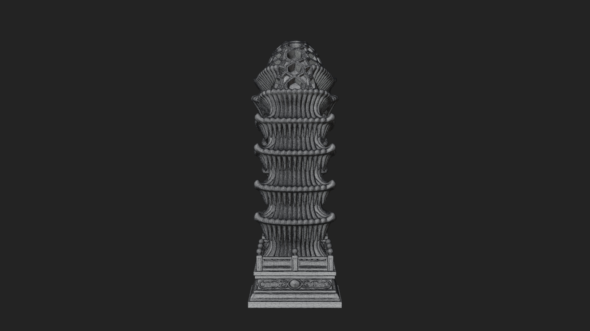 Carved Gothic Stone Arch Design 3 3D Print Model 3D Model