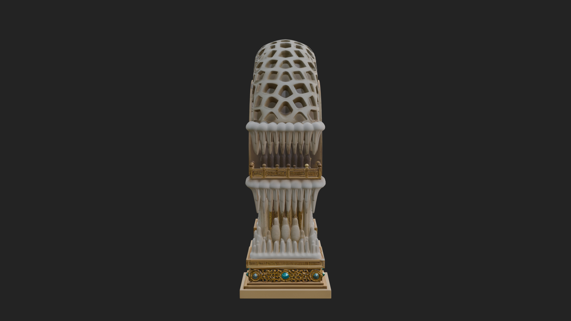Carved Gothic Stone Arch Design 4 3D Print Model 3D Model