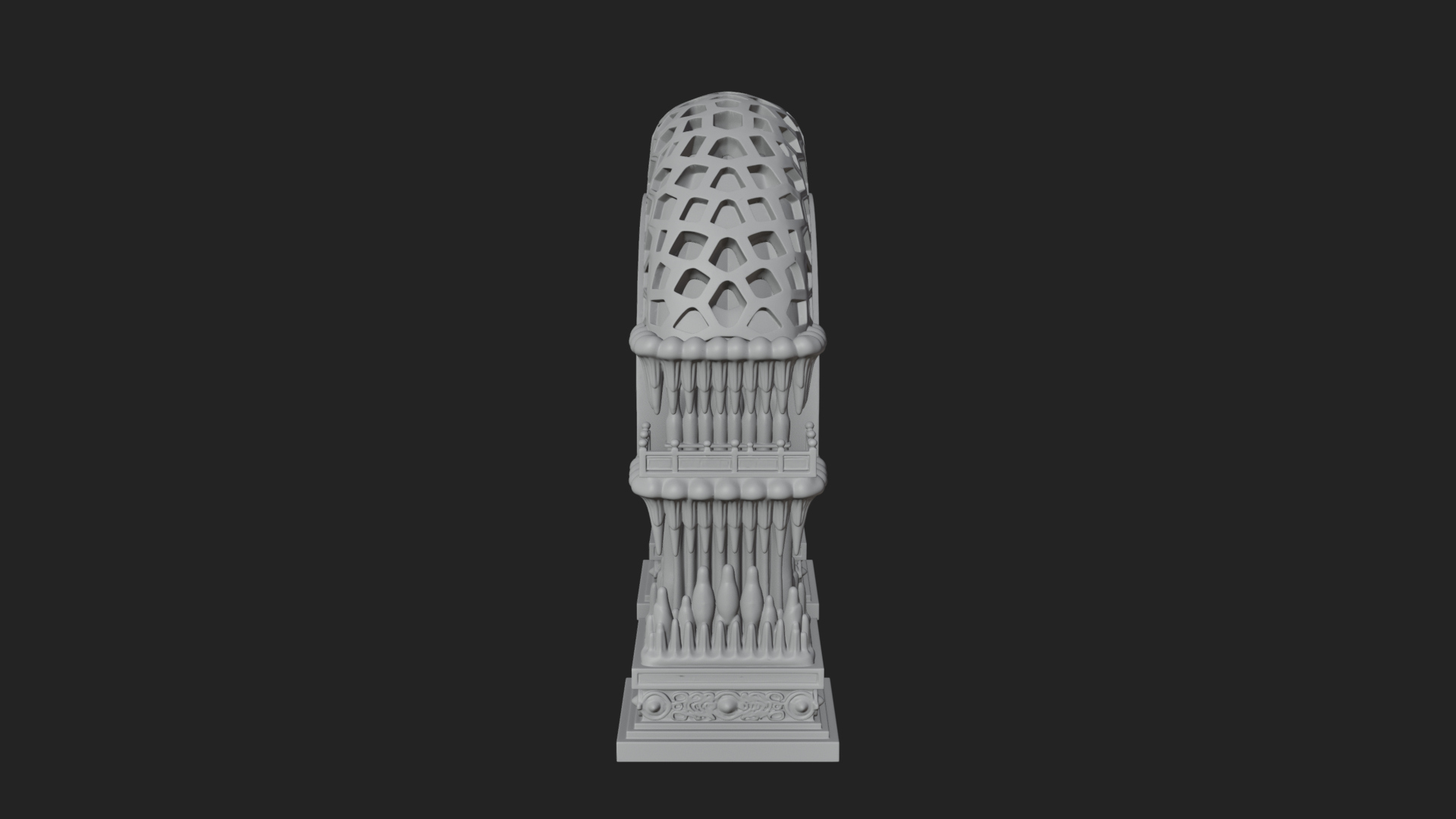 Carved Gothic Stone Arch Design 4 3D Print Model 3D Model