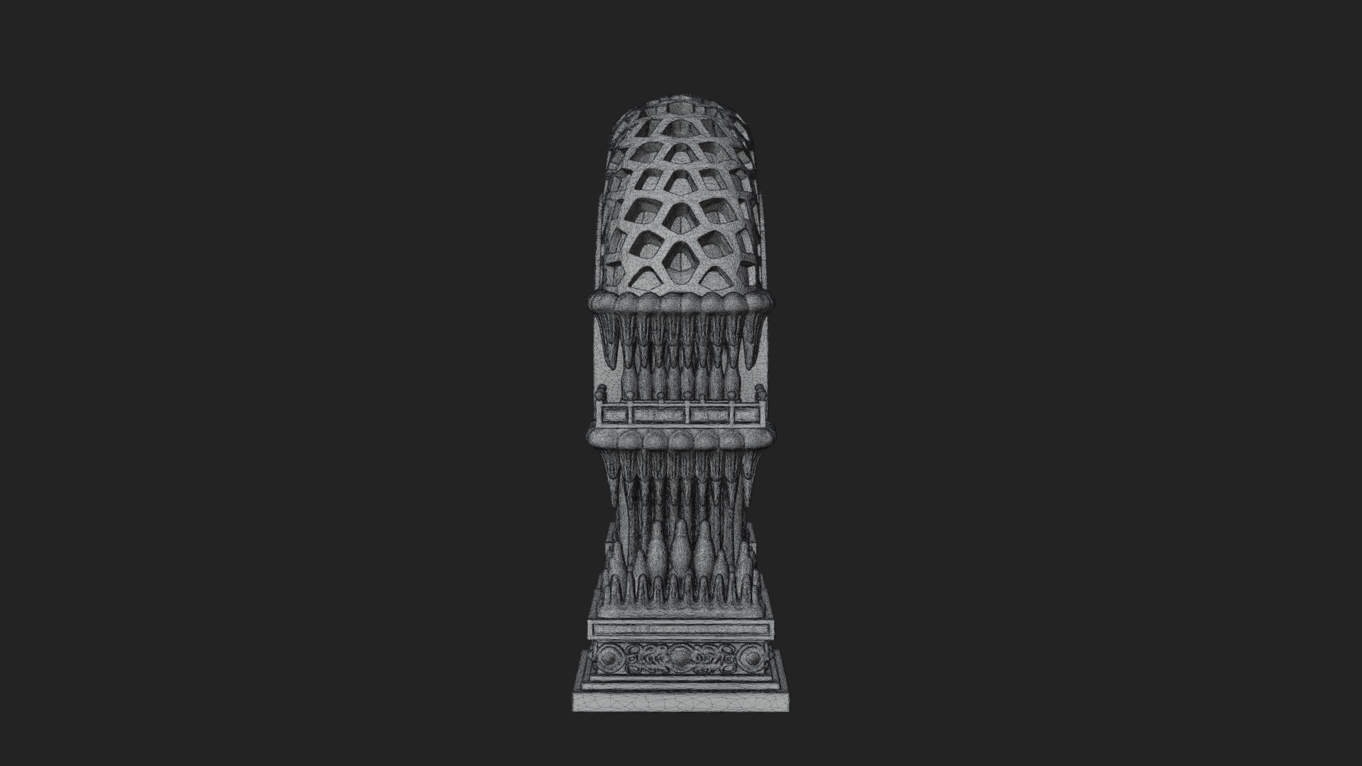 Carved Gothic Stone Arch Design 4 3D Print Model 3D Model