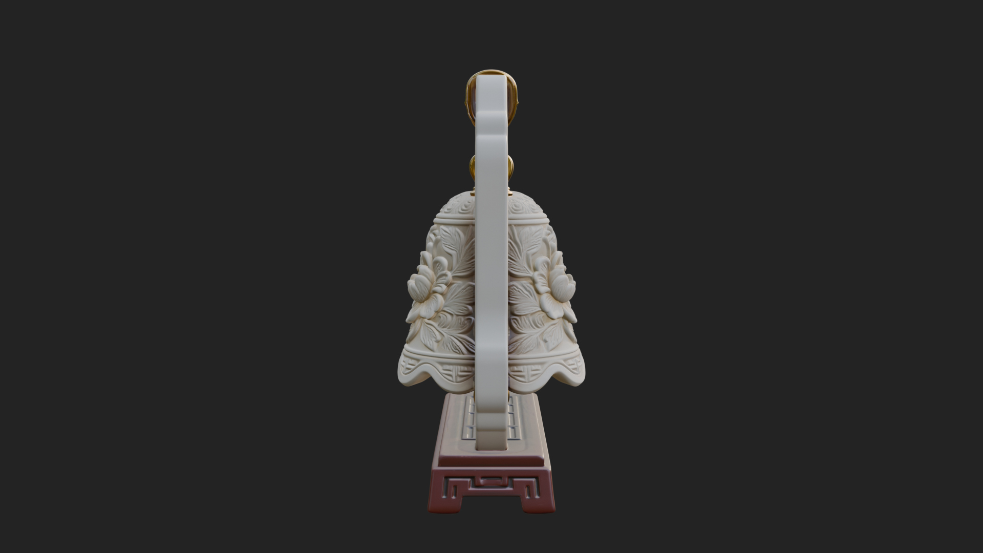 Carved Hanging Bell Ornament Design 5 3D Print Model 3D Model