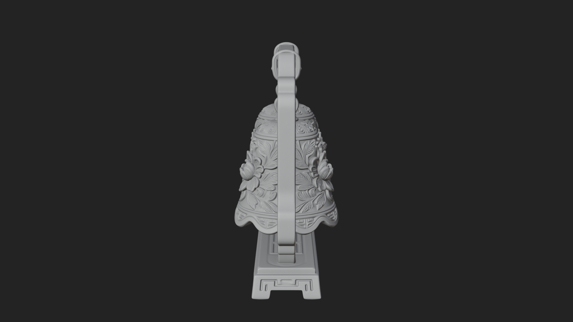 Carved Hanging Bell Ornament Design 5 3D Print Model 3D Model