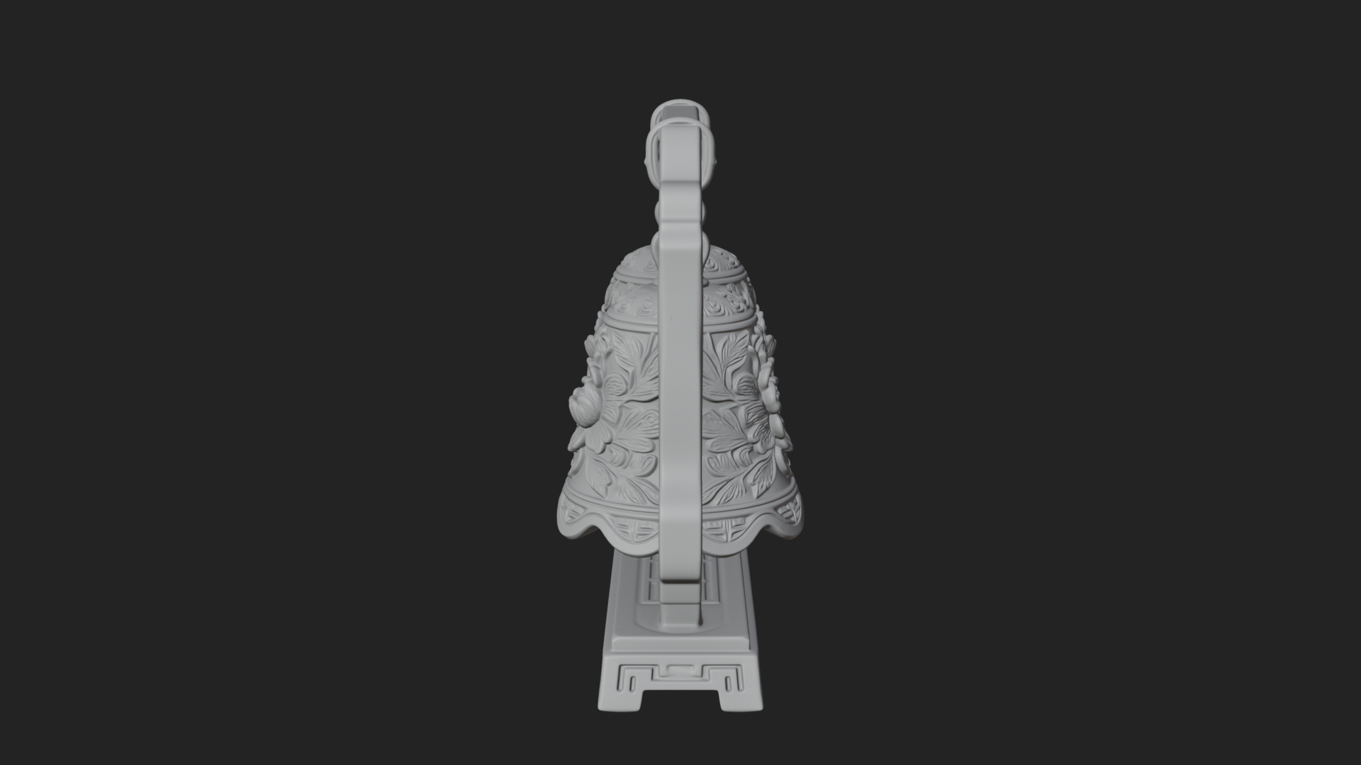 Carved Hanging Bell Ornament Design 5 3D Print Model 3D Model