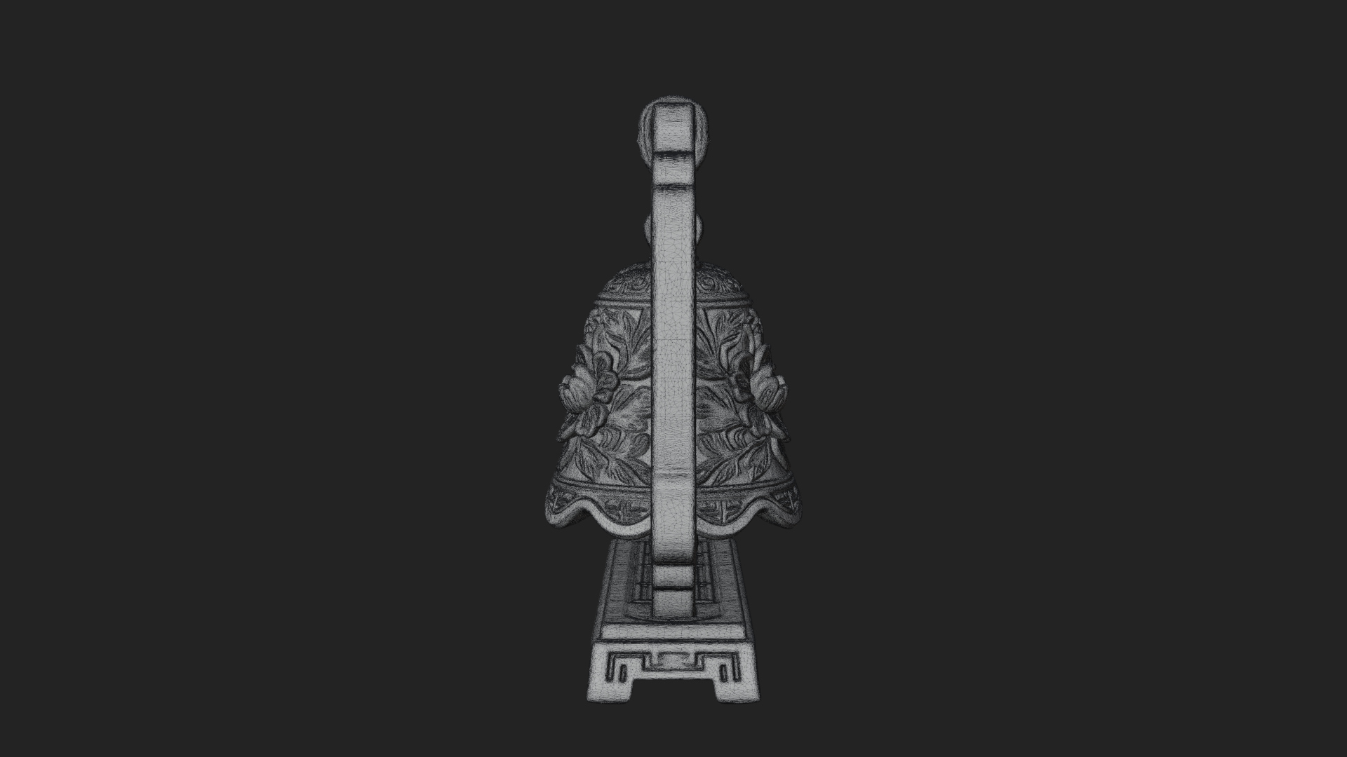 Carved Hanging Bell Ornament Design 5 3D Print Model 3D Model