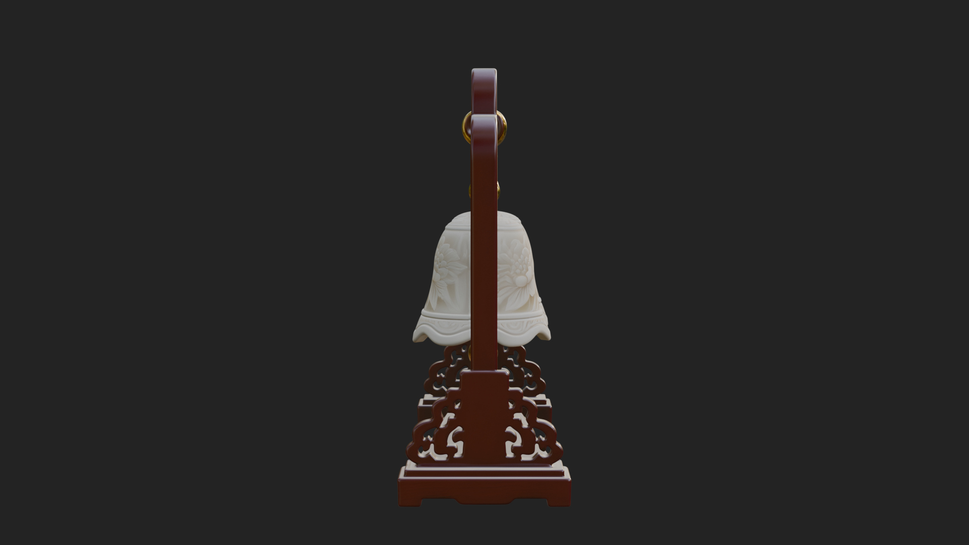 Carved Hanging Bell Ornament Design 6 3D Print Model 3D Model