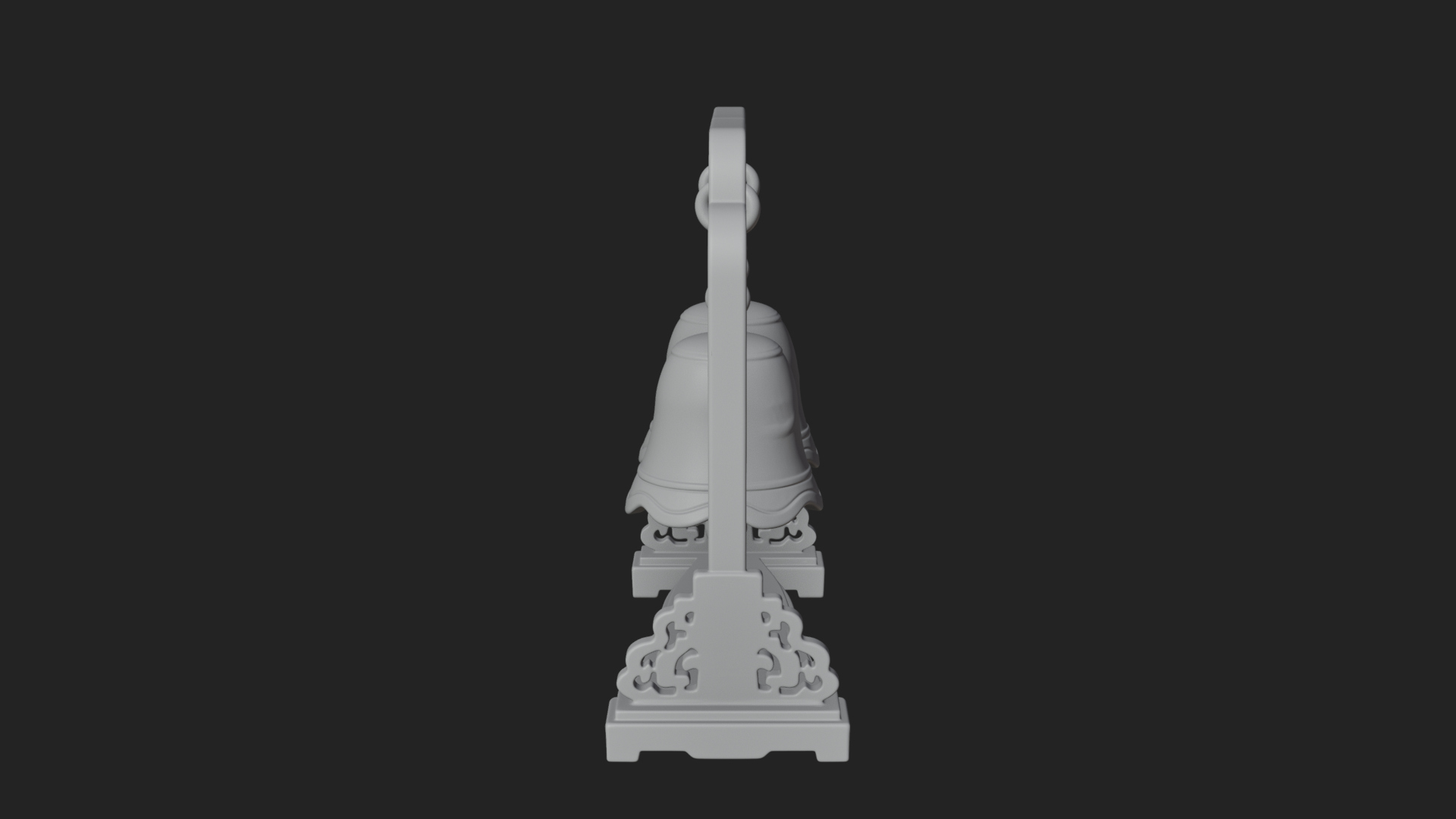 Carved Hanging Bell Ornament Design 6 3D Print Model 3D Model