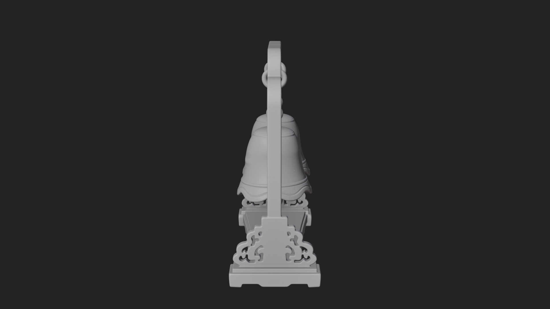 Carved Hanging Bell Ornament Design 6 3D Print Model 3D Model