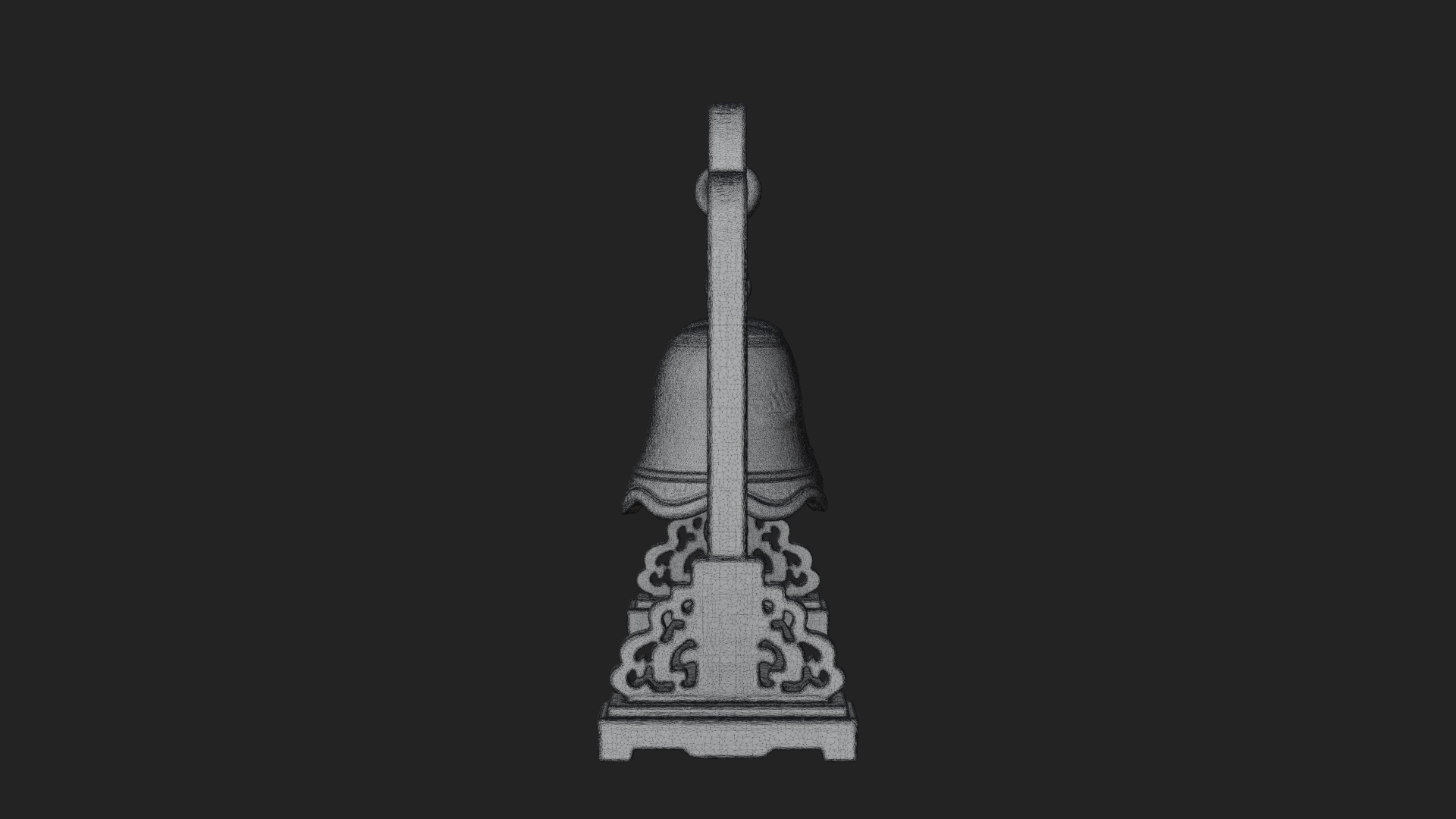 Carved Hanging Bell Ornament Design 6 3D Print Model 3D Model