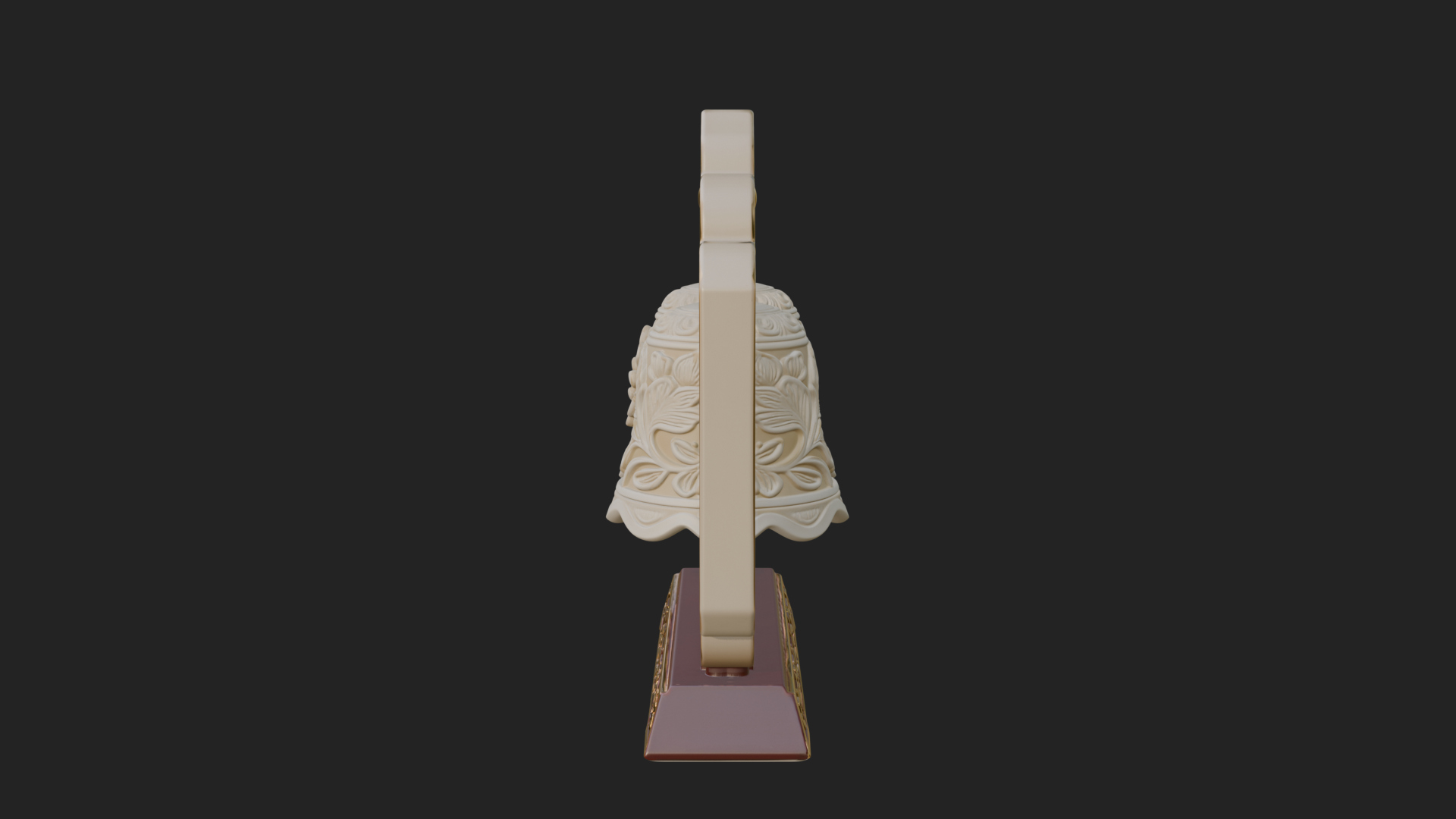 Carved Hanging Bell Ornament Design 7 3D Print Model 3D Model
