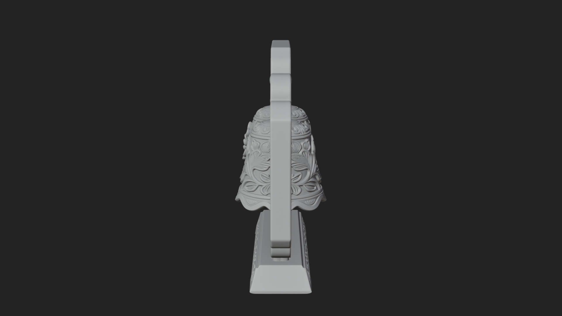 Carved Hanging Bell Ornament Design 7 3D Print Model 3D Model