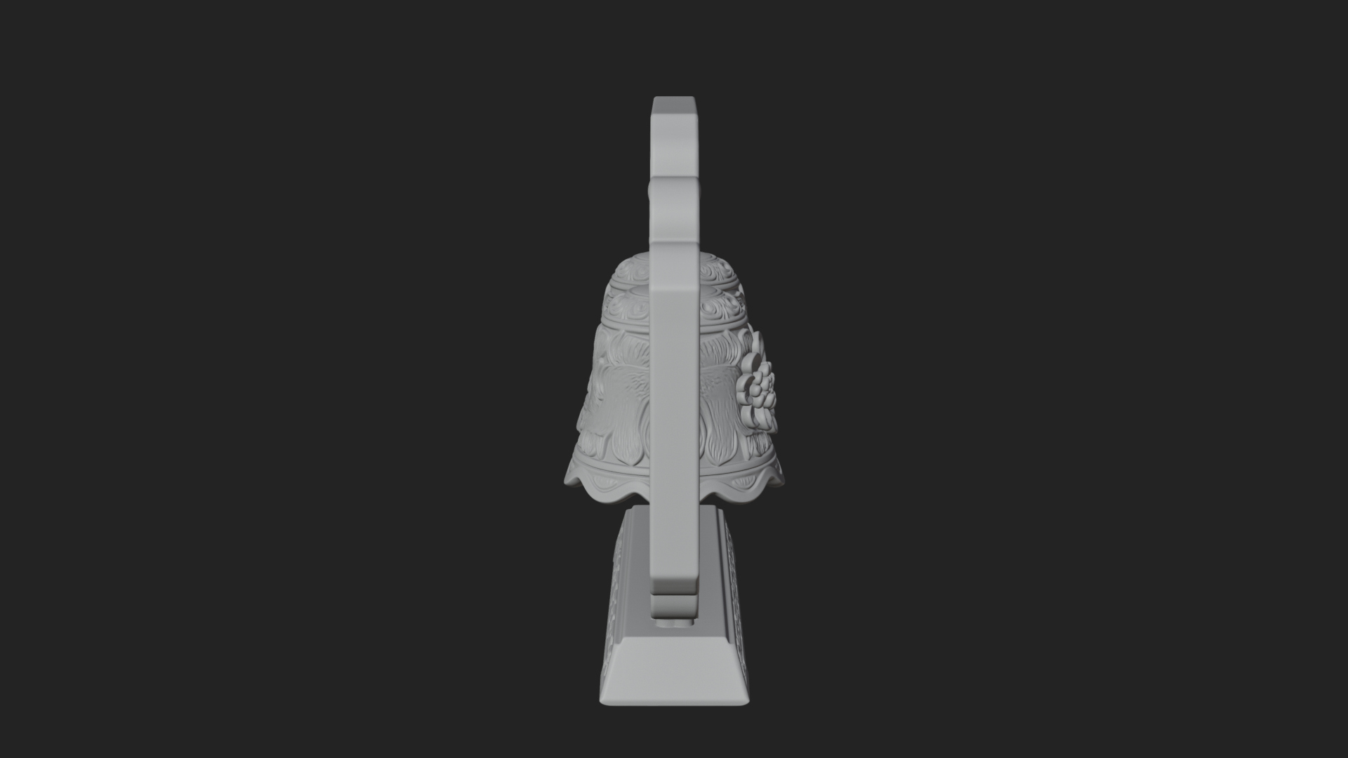 Carved Hanging Bell Ornament Design 7 3D Print Model 3D Model