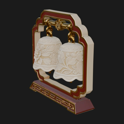 Carved Hanging Bell Ornament Design 7 3D Print Model