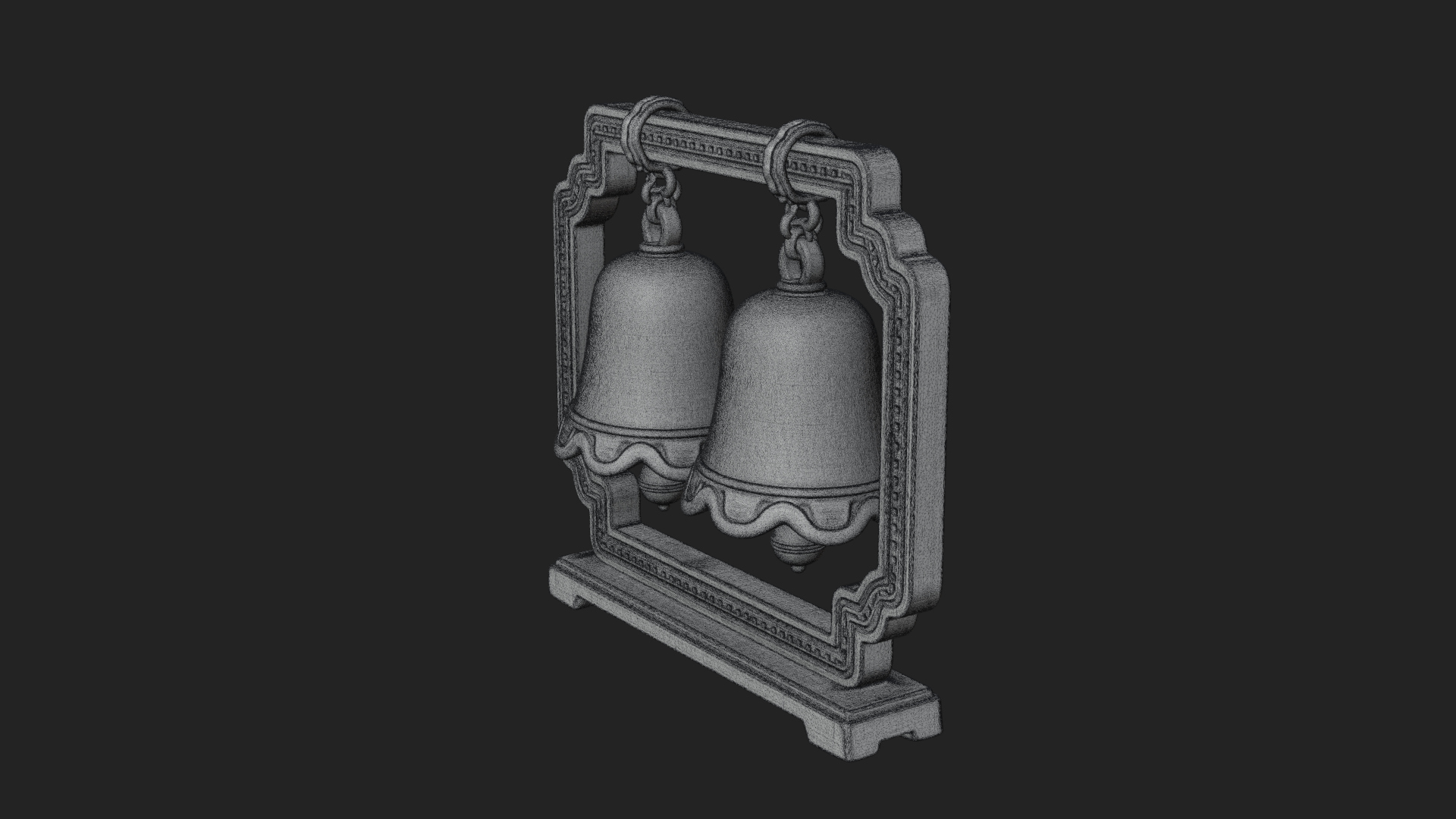 Carved Hanging Bell Ornament Design 8 3D Print Model 3D Model
