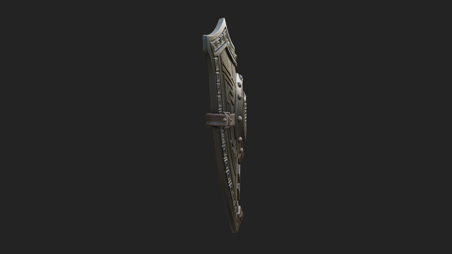 Carved Heater Kite Shield Model Design 1 3D Print Model 3D Model