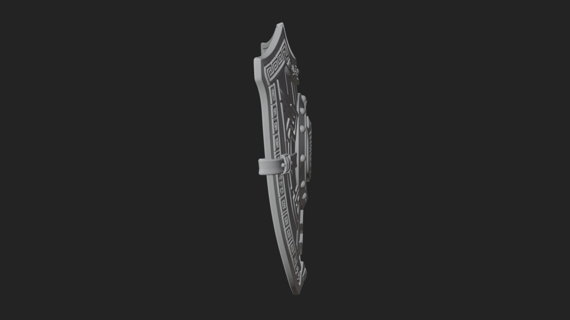 Carved Heater Kite Shield Model Design 1 3D Print Model 3D Model