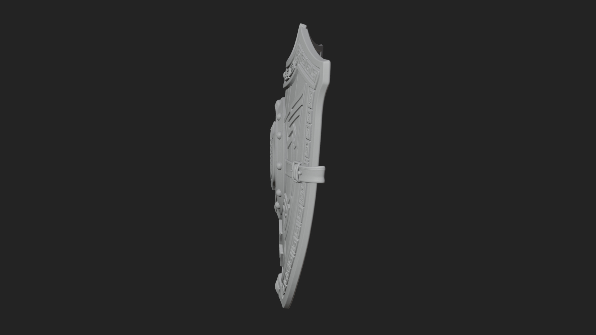 Carved Heater Kite Shield Model Design 1 3D Print Model 3D Model