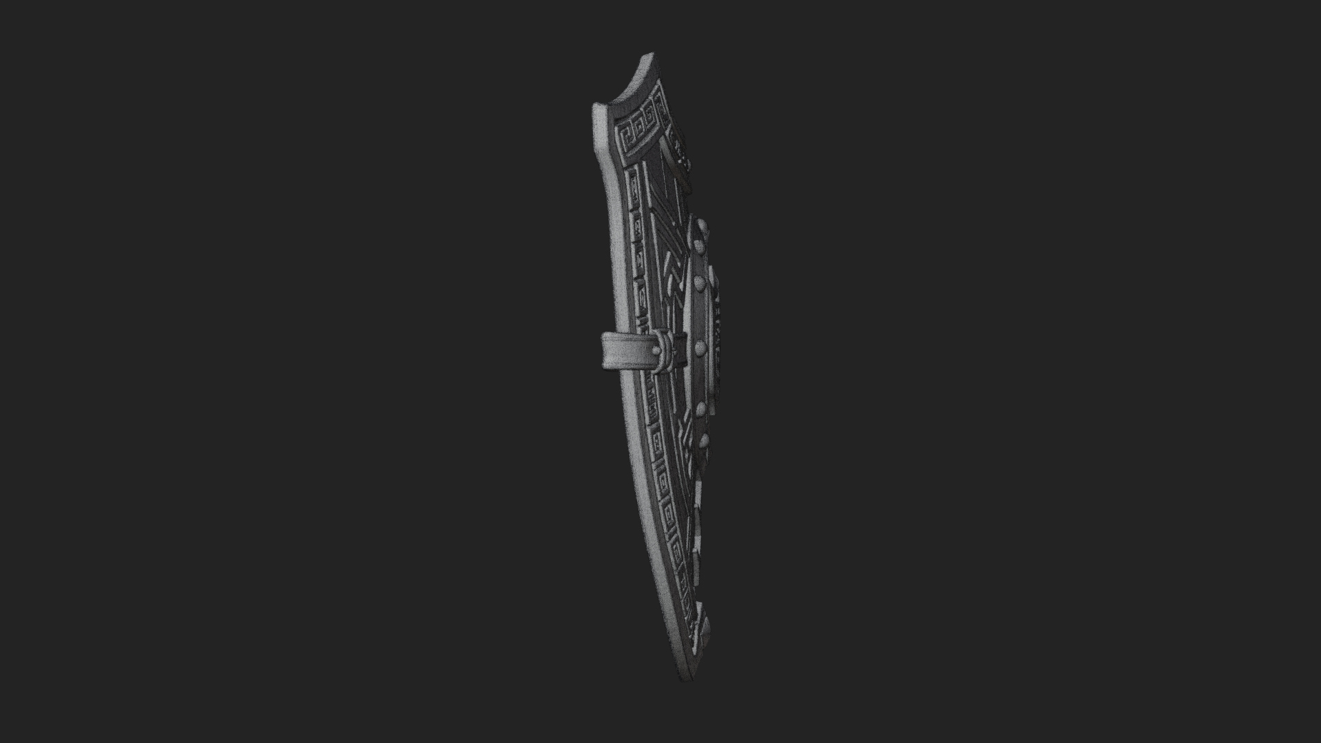 Carved Heater Kite Shield Model Design 1 3D Print Model 3D Model