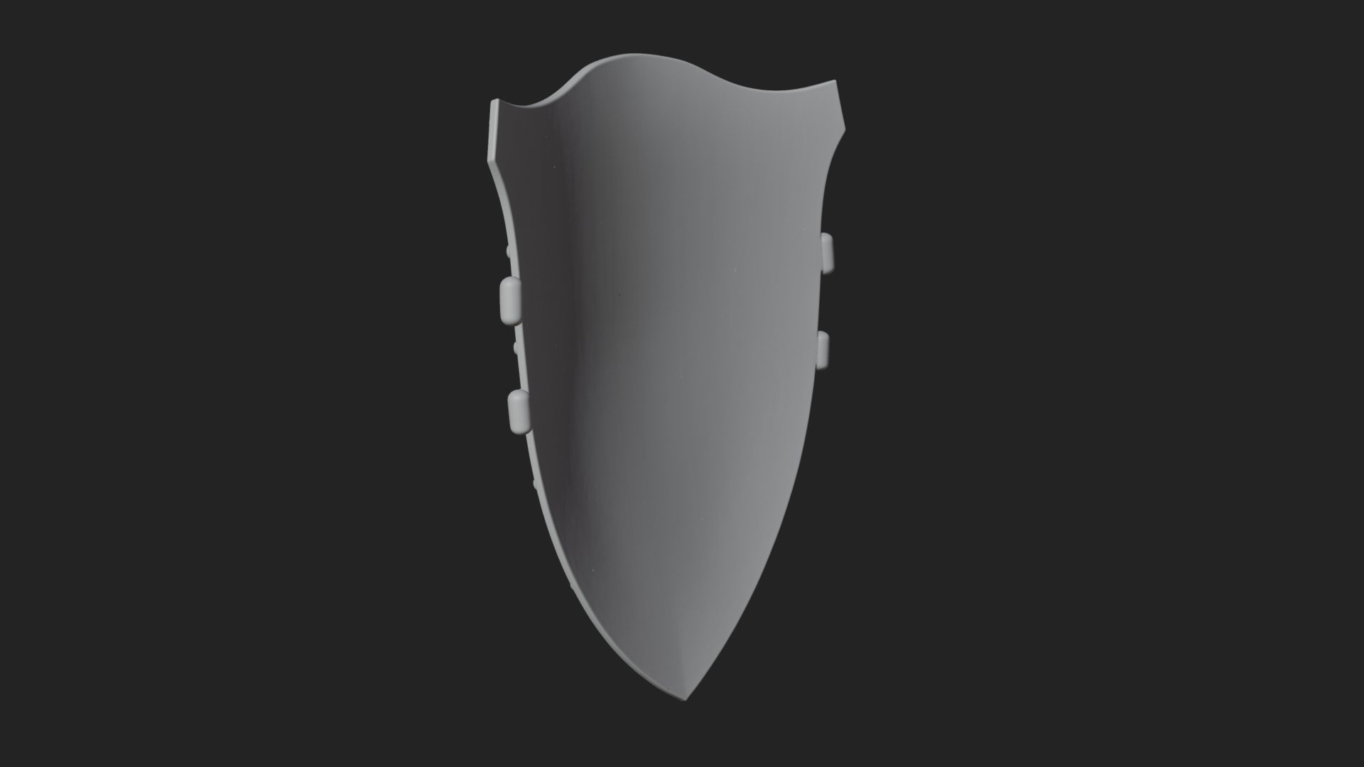 Carved Heater Kite Shield Model Design 2 3D Print Model 3D Model