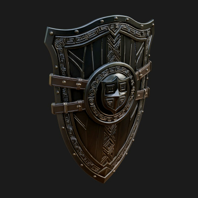 Carved Heater Kite Shield Model Design 2 3D Print Model