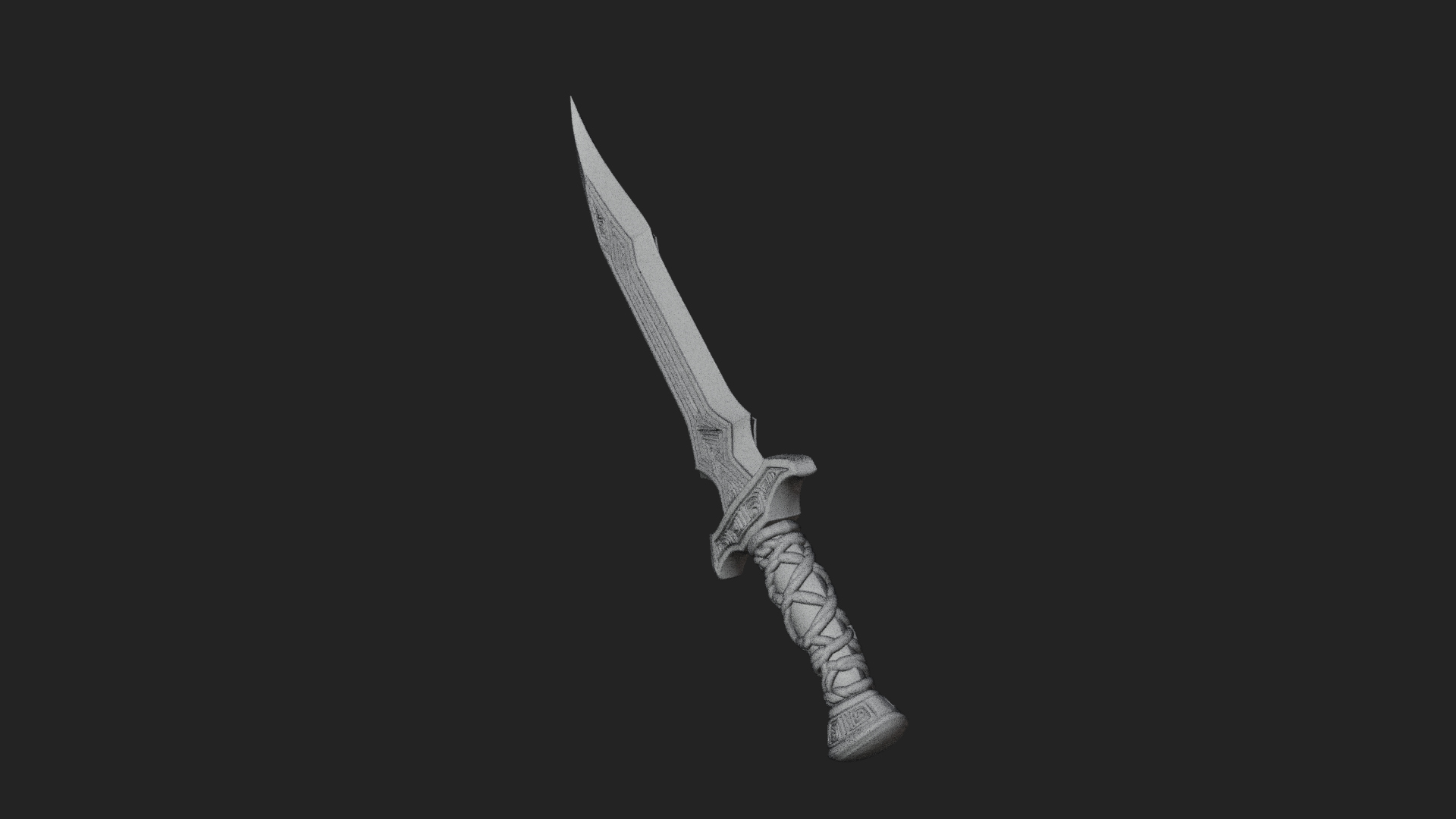 Carved Hilt Dagger Model Design 1 3D Print Model 3D Model