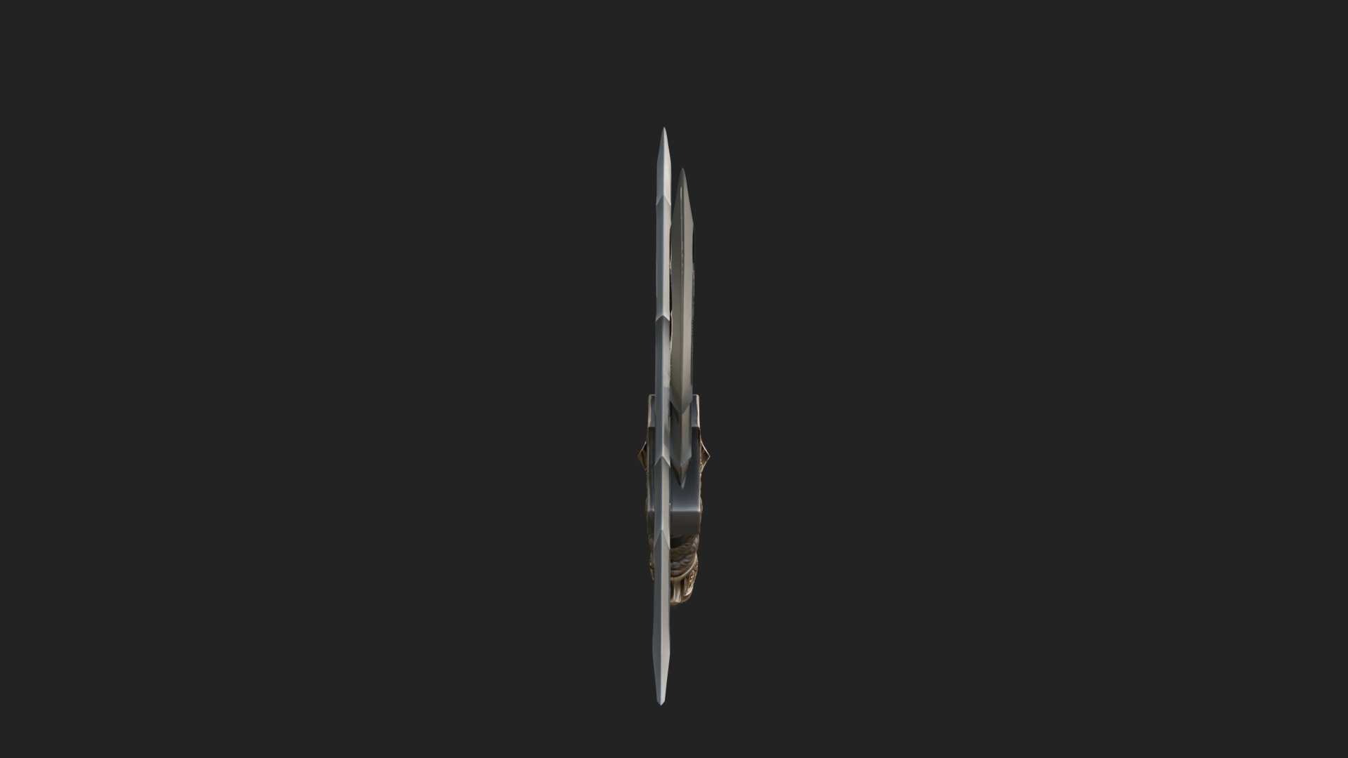 Carved Hilt Dagger Model Design 2 3D Print Model 3D Model