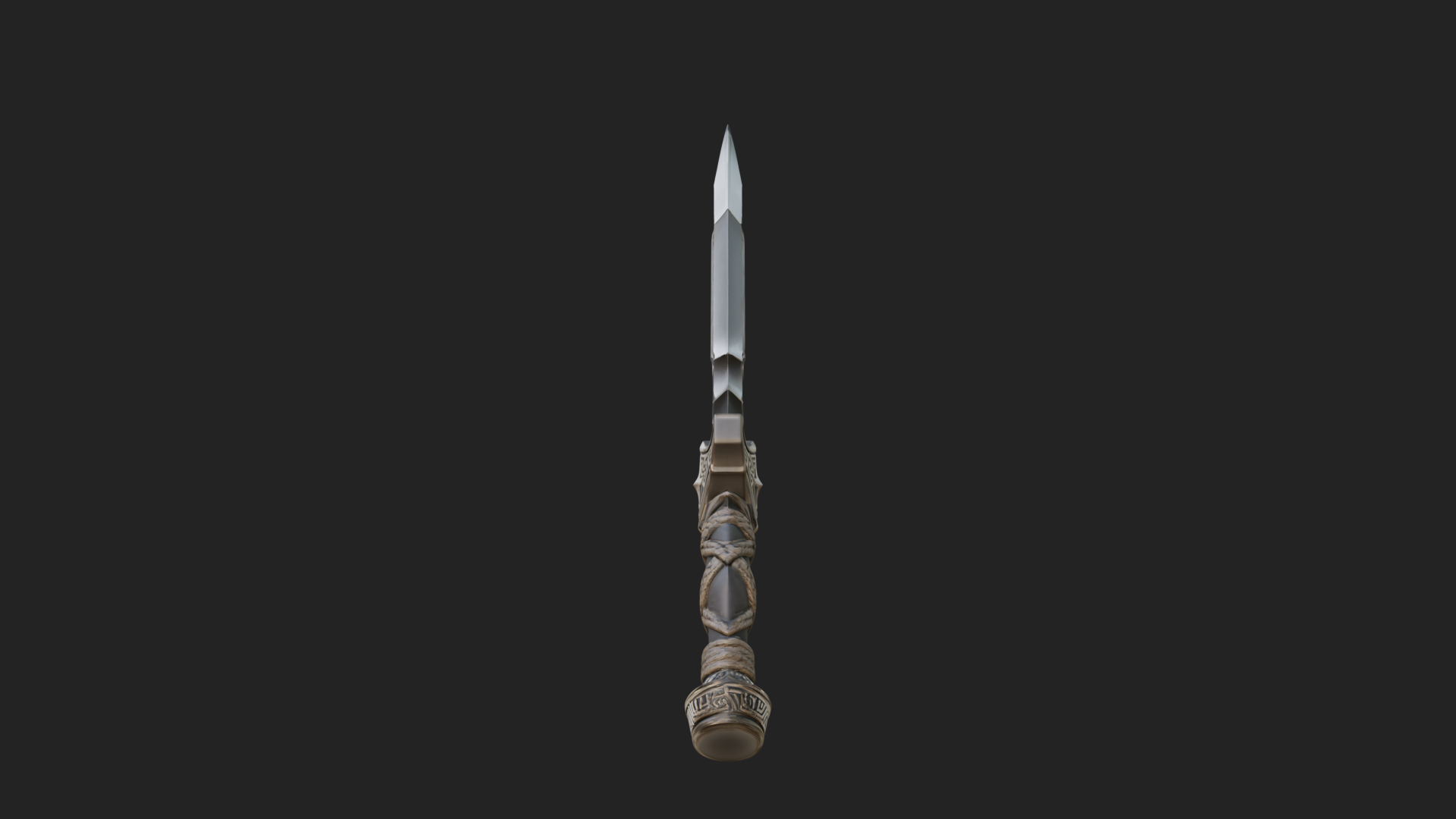 Carved Hilt Dagger Model Design 3 3D Print Model 3D Model