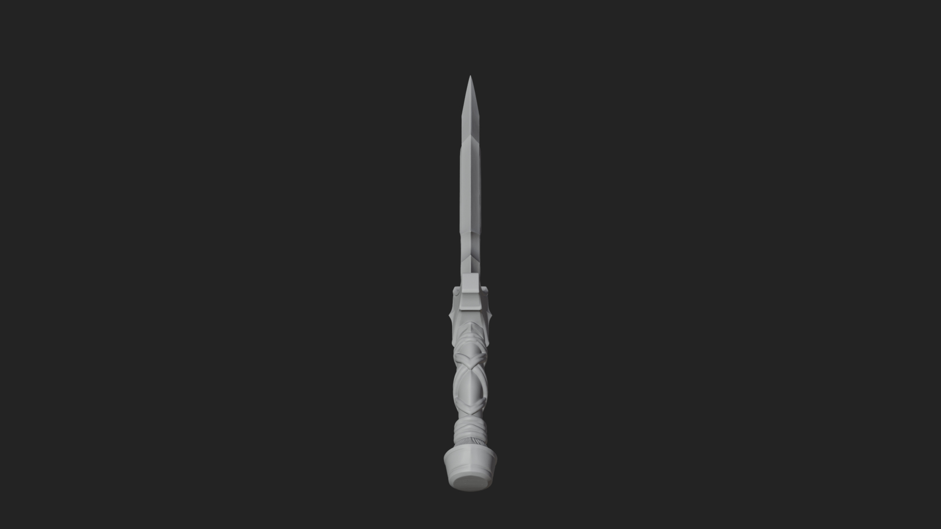Carved Hilt Dagger Model Design 3 3D Print Model 3D Model