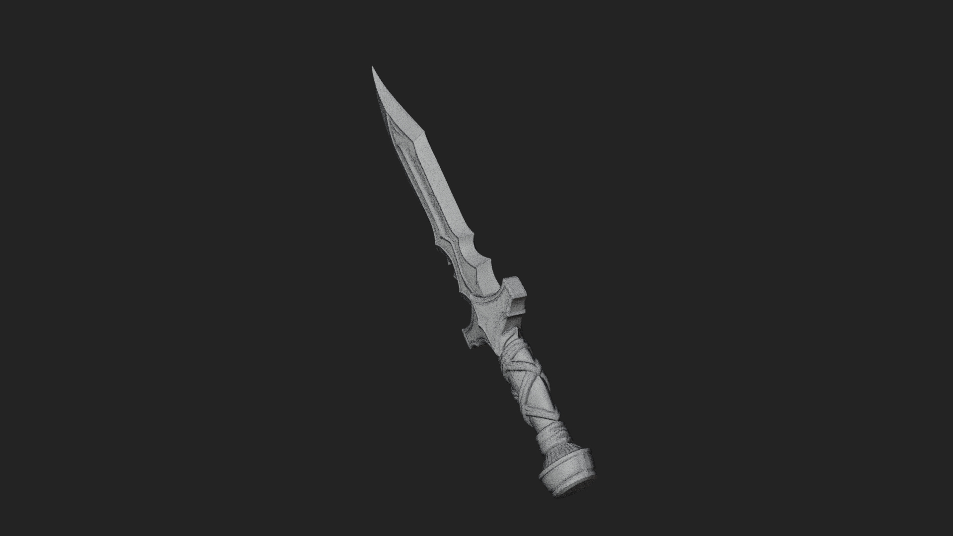 Carved Hilt Dagger Model Design 3 3D Print Model 3D Model