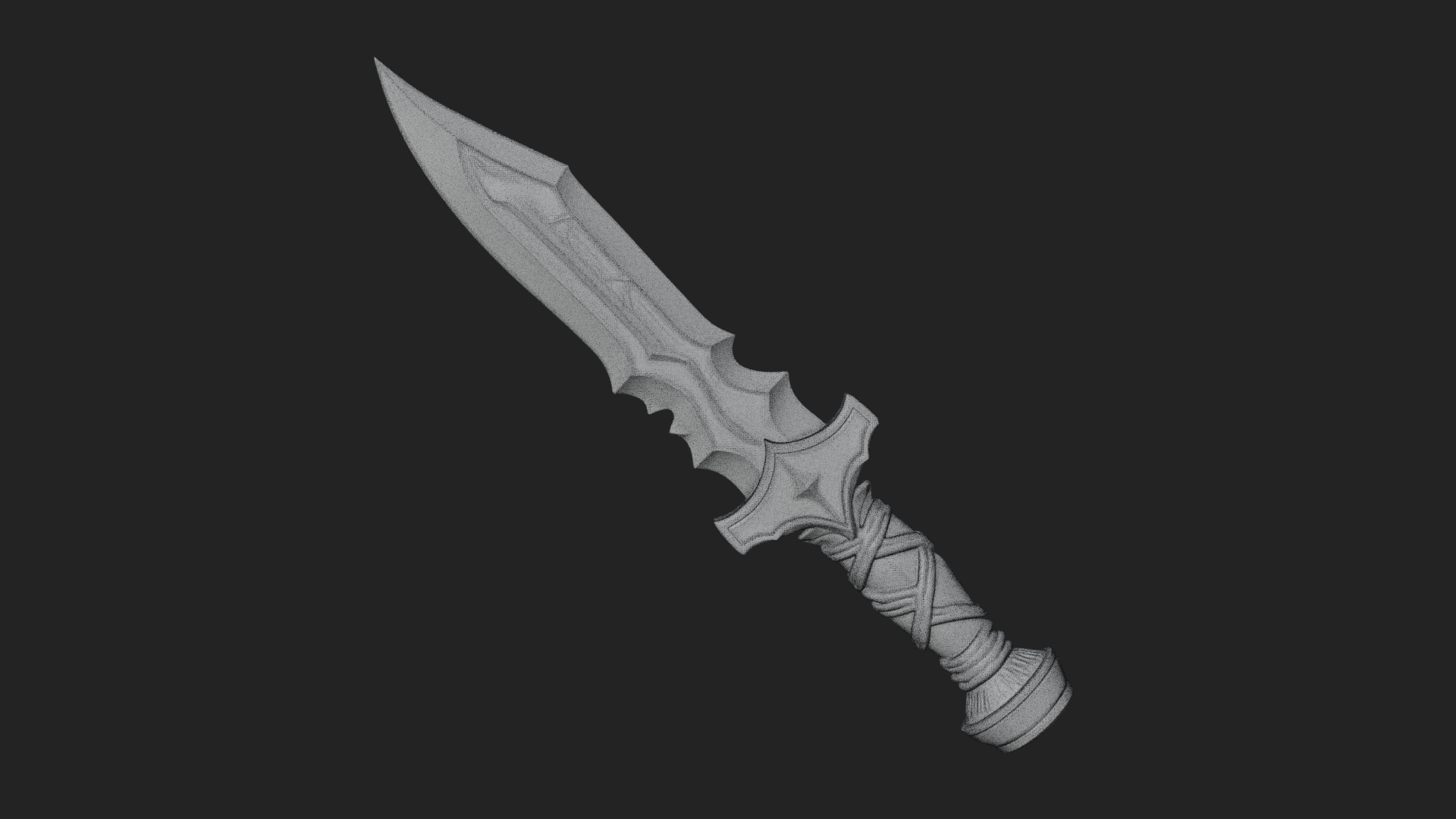 Carved Hilt Dagger Model Design 3 3D Print Model 3D Model
