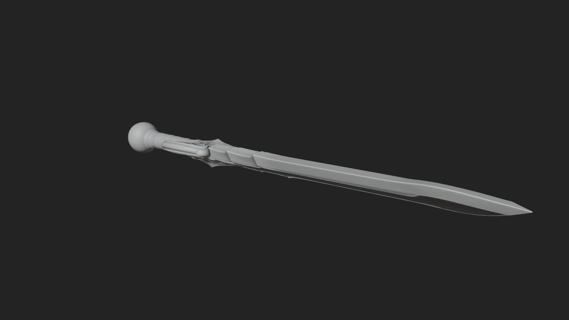 Carved Hilt Dagger Model Design 4 3D Print Model 3D Model