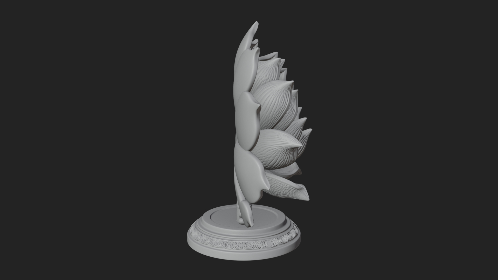 Carved Lotus Bloom Ornament Design 1 3D Print Model 3D Model