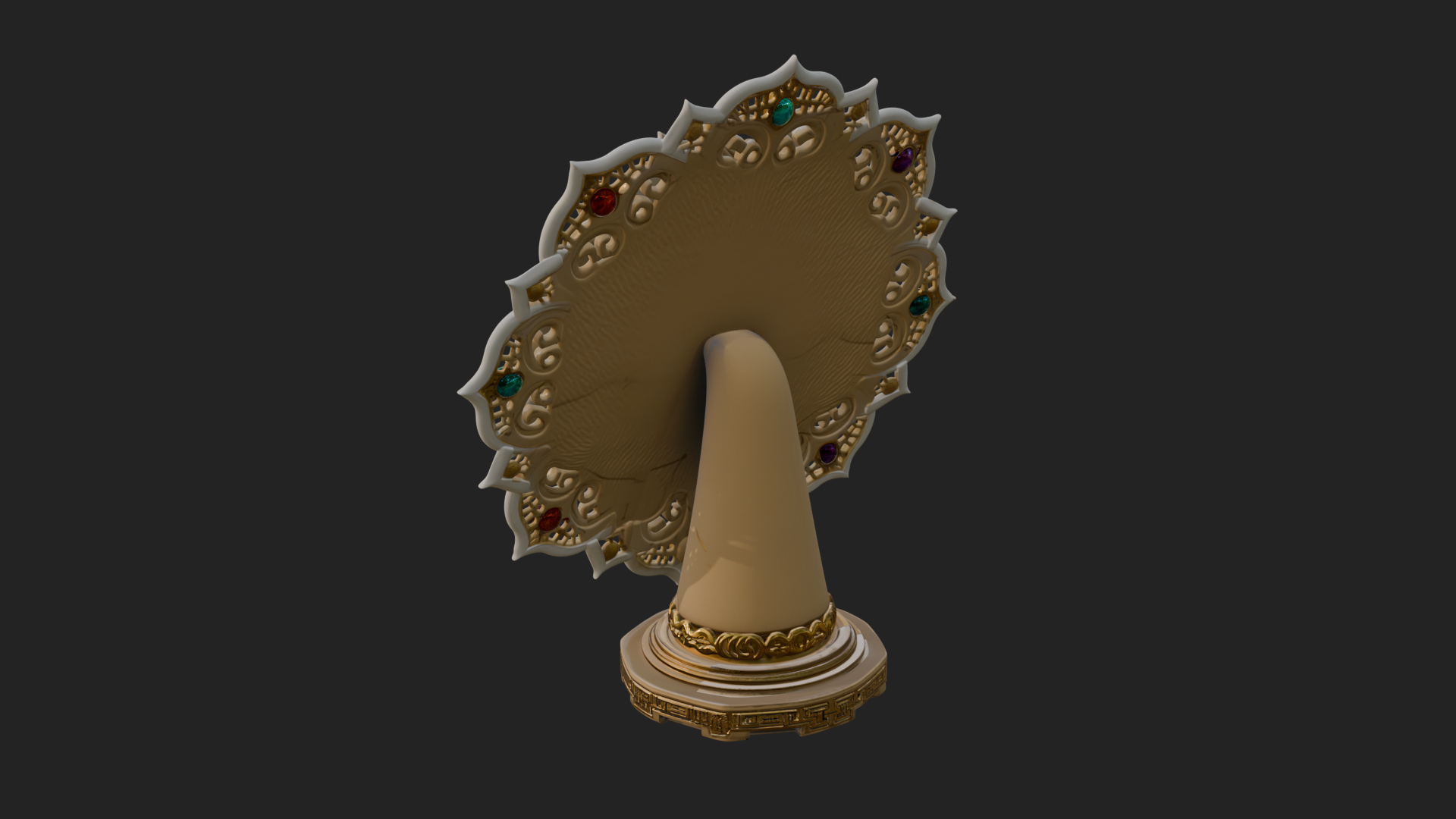 Carved Lotus Bloom Ornament Design 6 3D Print Model 3D Model