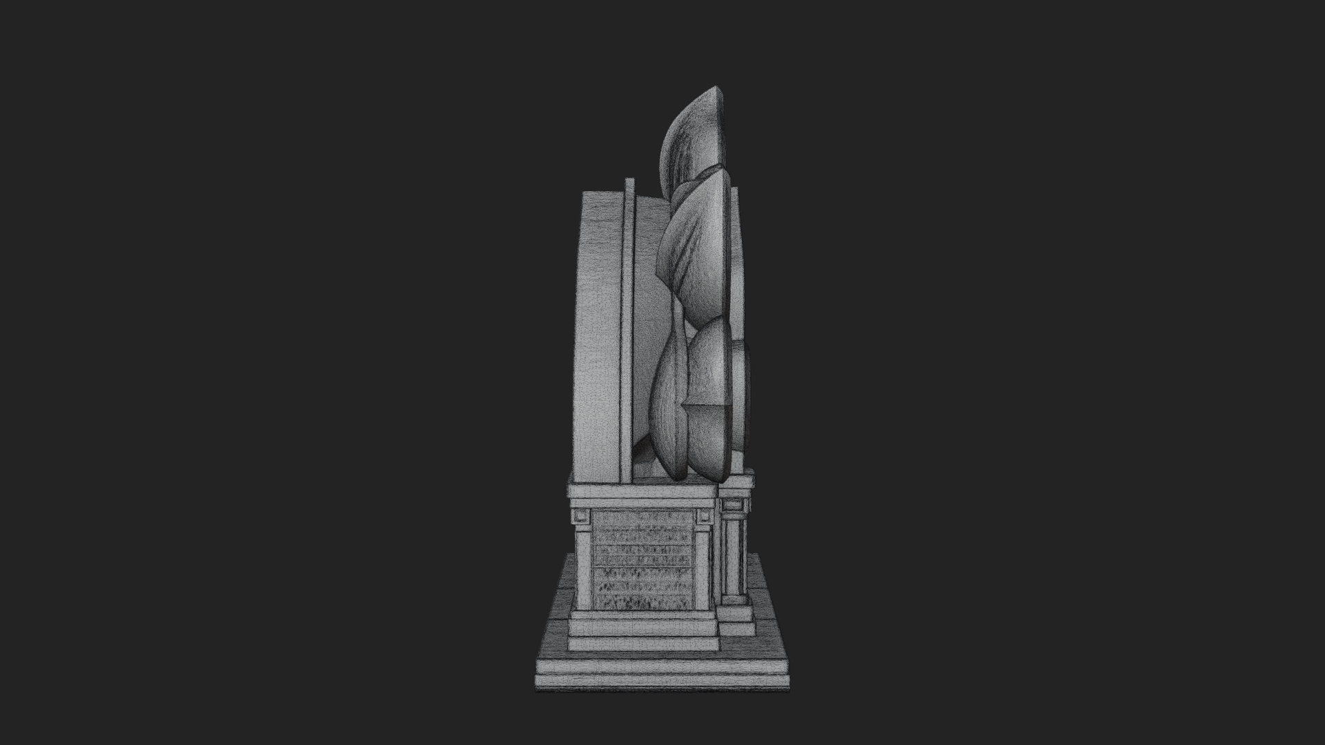 Carved Mihrab Niche Plaque Design 11 3D Print Model 3D Model