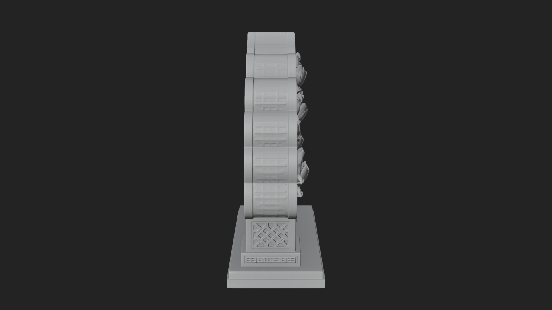 Carved Mihrab Niche Plaque Design 6 3D Print Model 3D Model