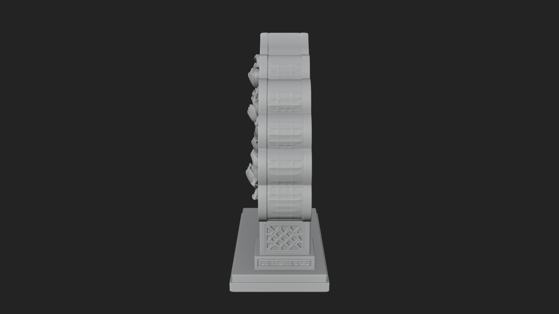 Carved Mihrab Niche Plaque Design 6 3D Print Model 3D Model