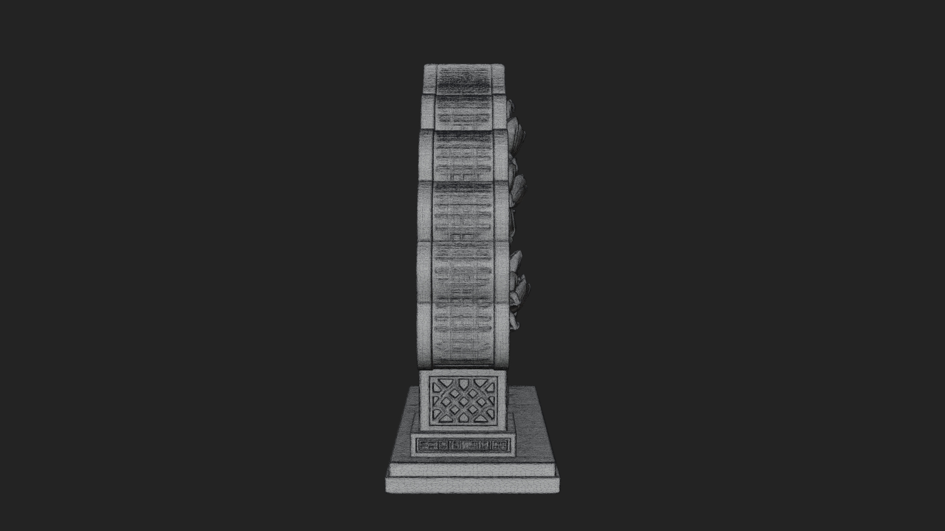 Carved Mihrab Niche Plaque Design 6 3D Print Model 3D Model