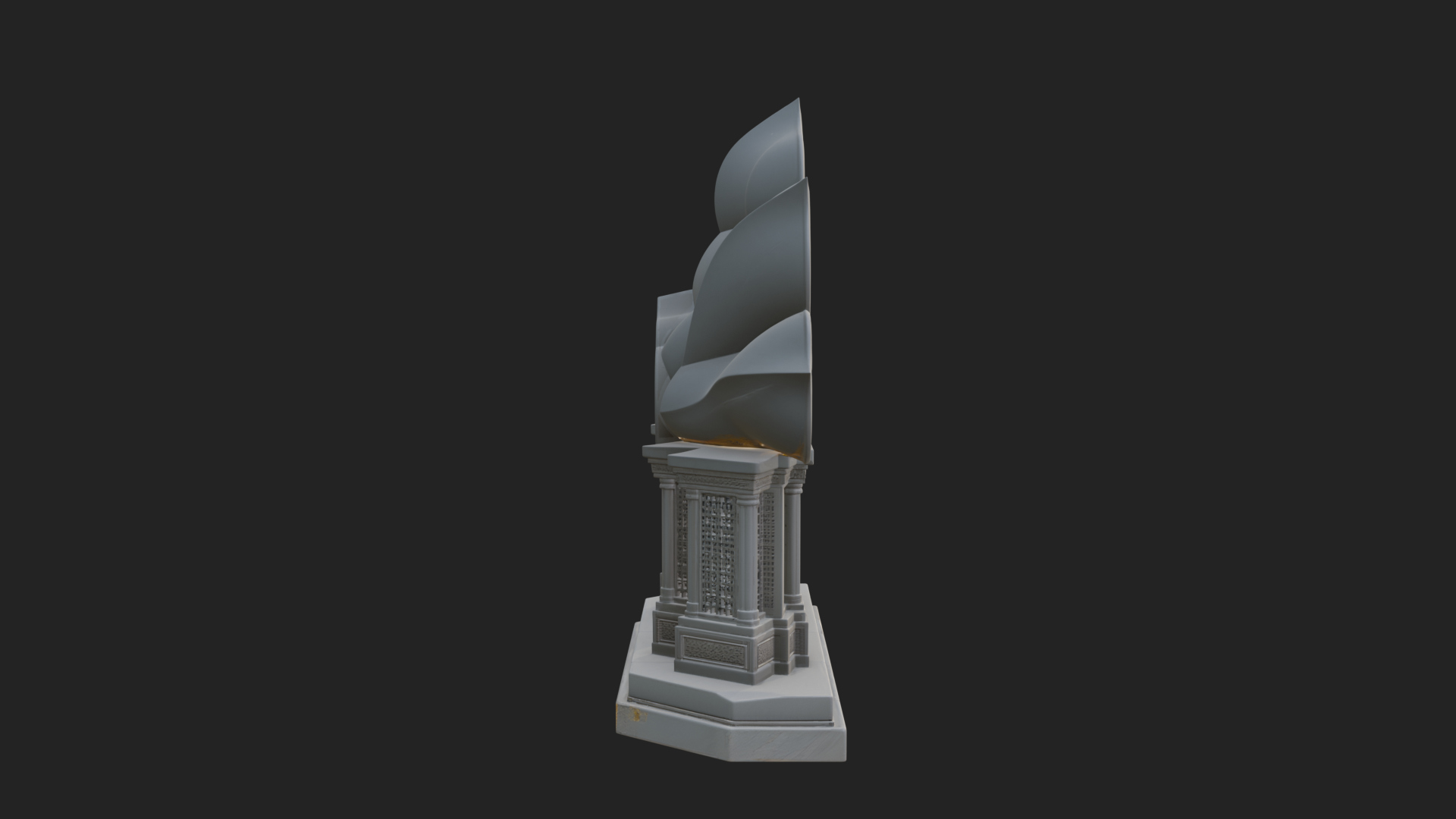 Carved Mihrab Niche Plaque Design 8 3D Print Model 3D Model