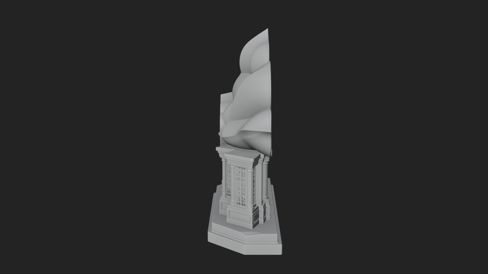 Carved Mihrab Niche Plaque Design 8 3D Print Model 3D Model