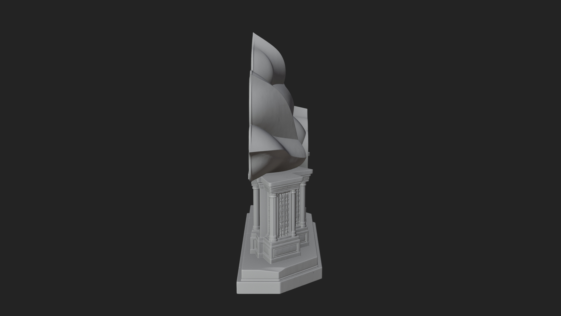 Carved Mihrab Niche Plaque Design 8 3D Print Model 3D Model