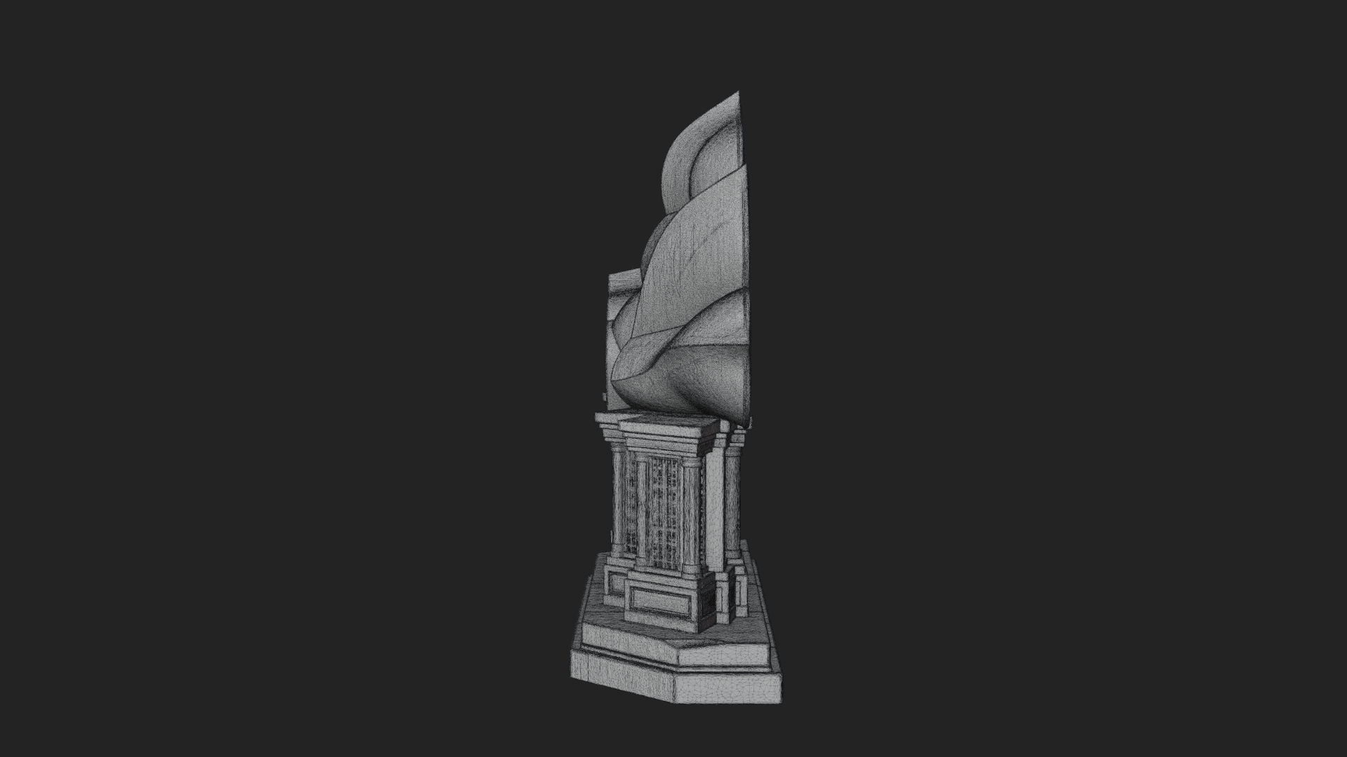 Carved Mihrab Niche Plaque Design 8 3D Print Model 3D Model