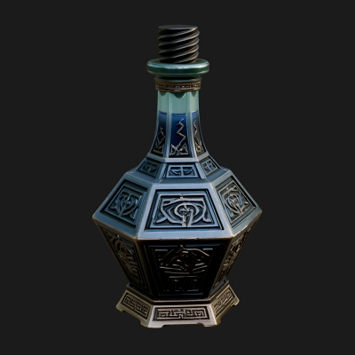 Carved Potion Bottle Model Design 2 3D Print Model
