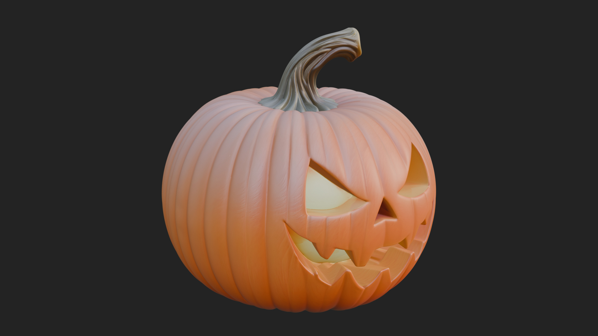Carved Pumpkin Lantern Statue Design 12 3D Print Model 3D Model