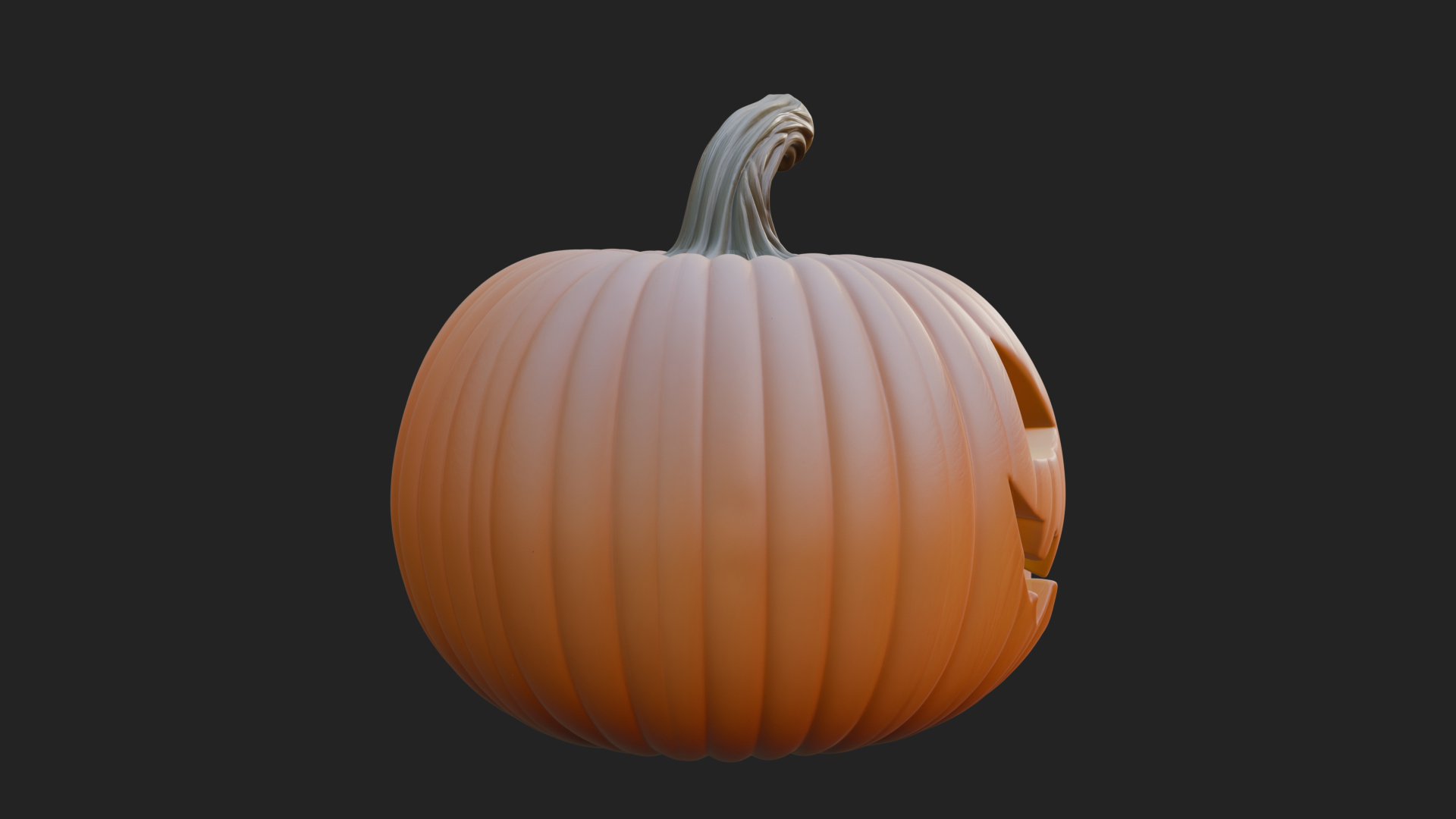 Carved Pumpkin Lantern Statue Design 12 3D Print Model 3D Model